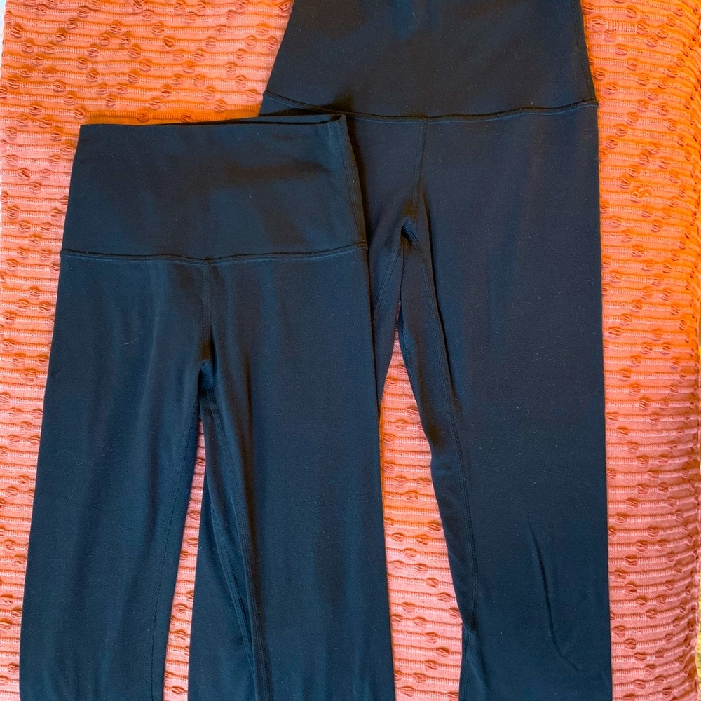lululemon high rise align 21” crop black sz 2